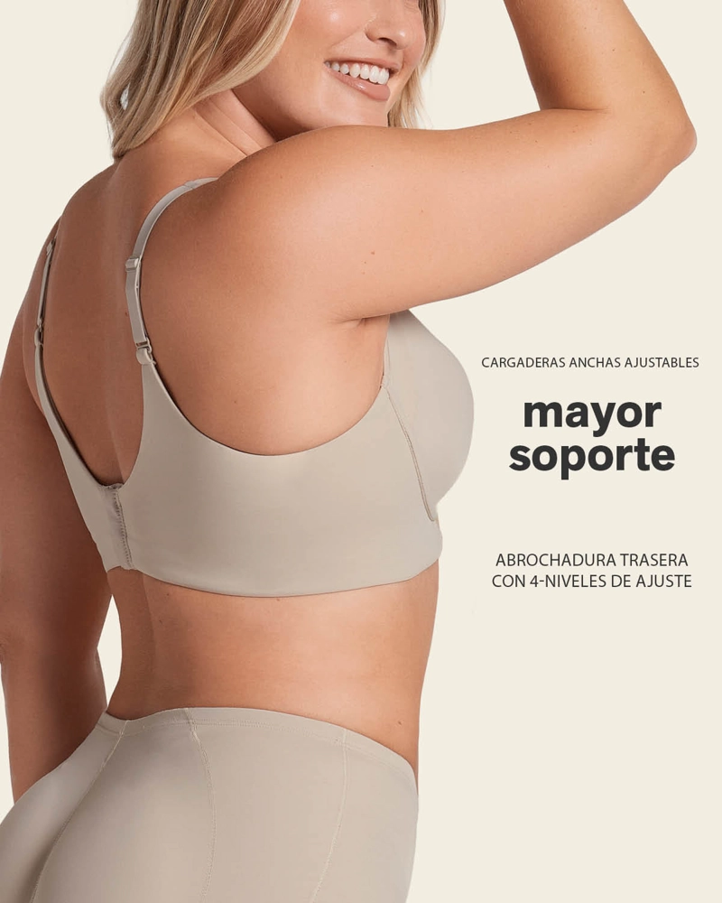 SOSTÉN MUJER LEONISA 91054 SIN ARCO ULTRACÓMODO ALTO SOPORTE CUBRIMIENTO EVERYDAY BRA PALO DE ROSA - 4