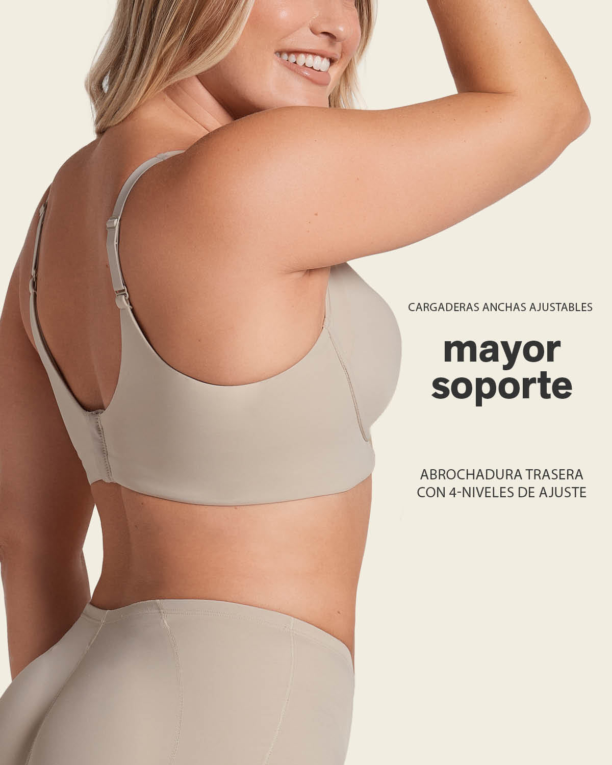 SOSTÉN MUJER LEONISA 91054 SIN ARCO ULTRACÓMODO ALTO SOPORTE CUBRIMIENTO EVERYDAY BRA PALO DE ROSA - 7