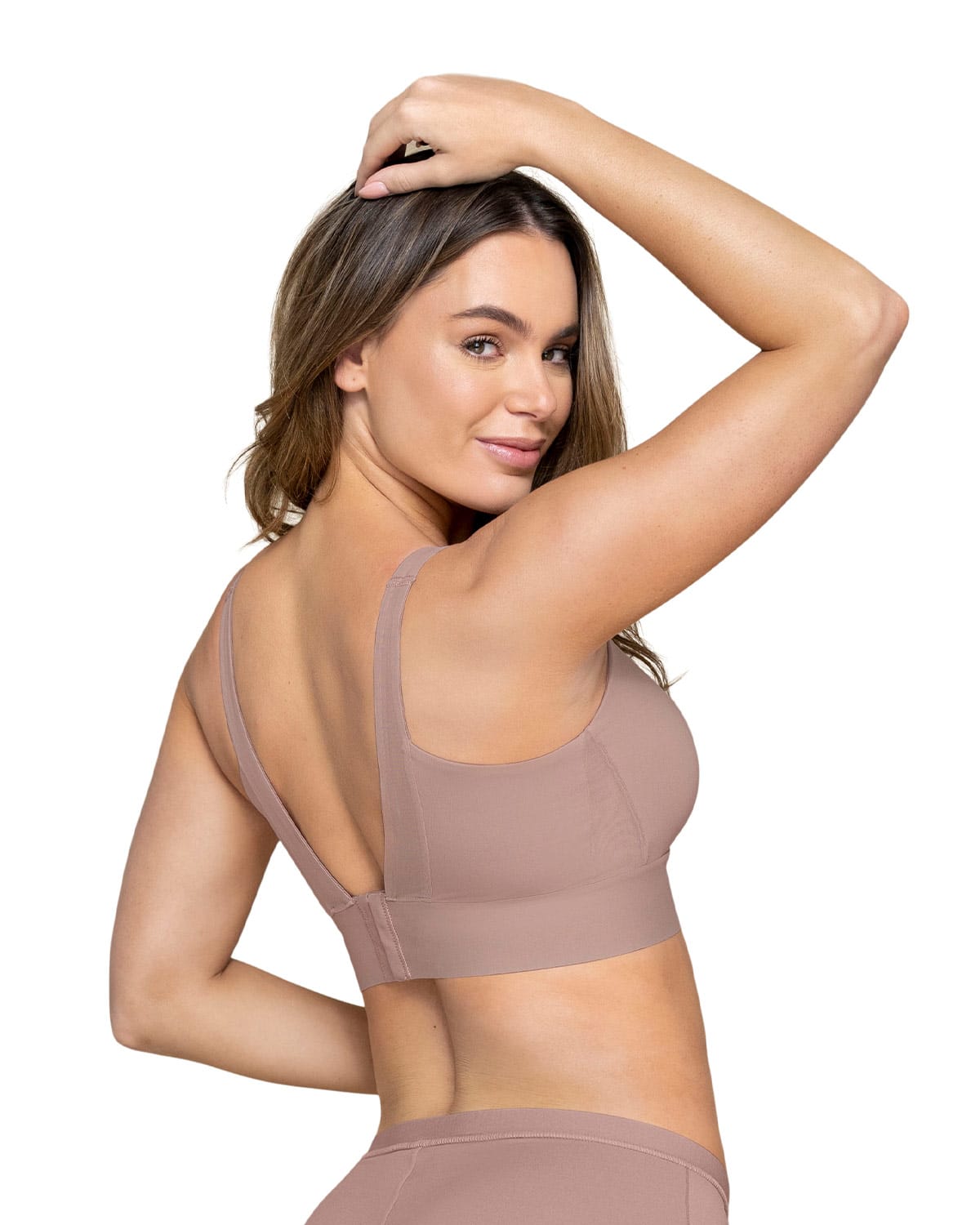 SOSTÉN MUJER LEONISA 91048 TIPO TOP DE COPAS EXTRAÍBLES CÓMODO Y LIVIANO FLEXI BRASTOP PALO DE ROSA - 2