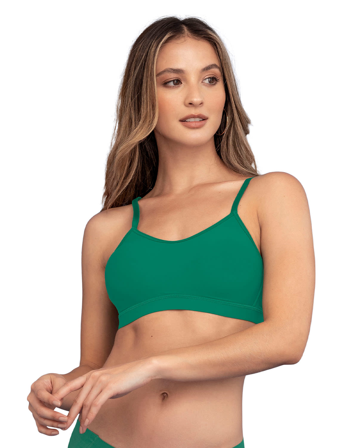 SOSTÉN MUJER LEONISA 91080 SIN ARCO CON BUEN CUBRIMIENTO EN ESCOTE INVISIBLE BRASTOP VERDE OSCURO - 1