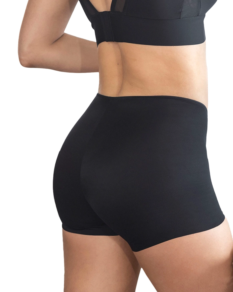 CALZÓN MUJER LEONISA 92035 TIPO BÓXER EFECTO INVISIBLE EN PIERNAS NEGRO - 2