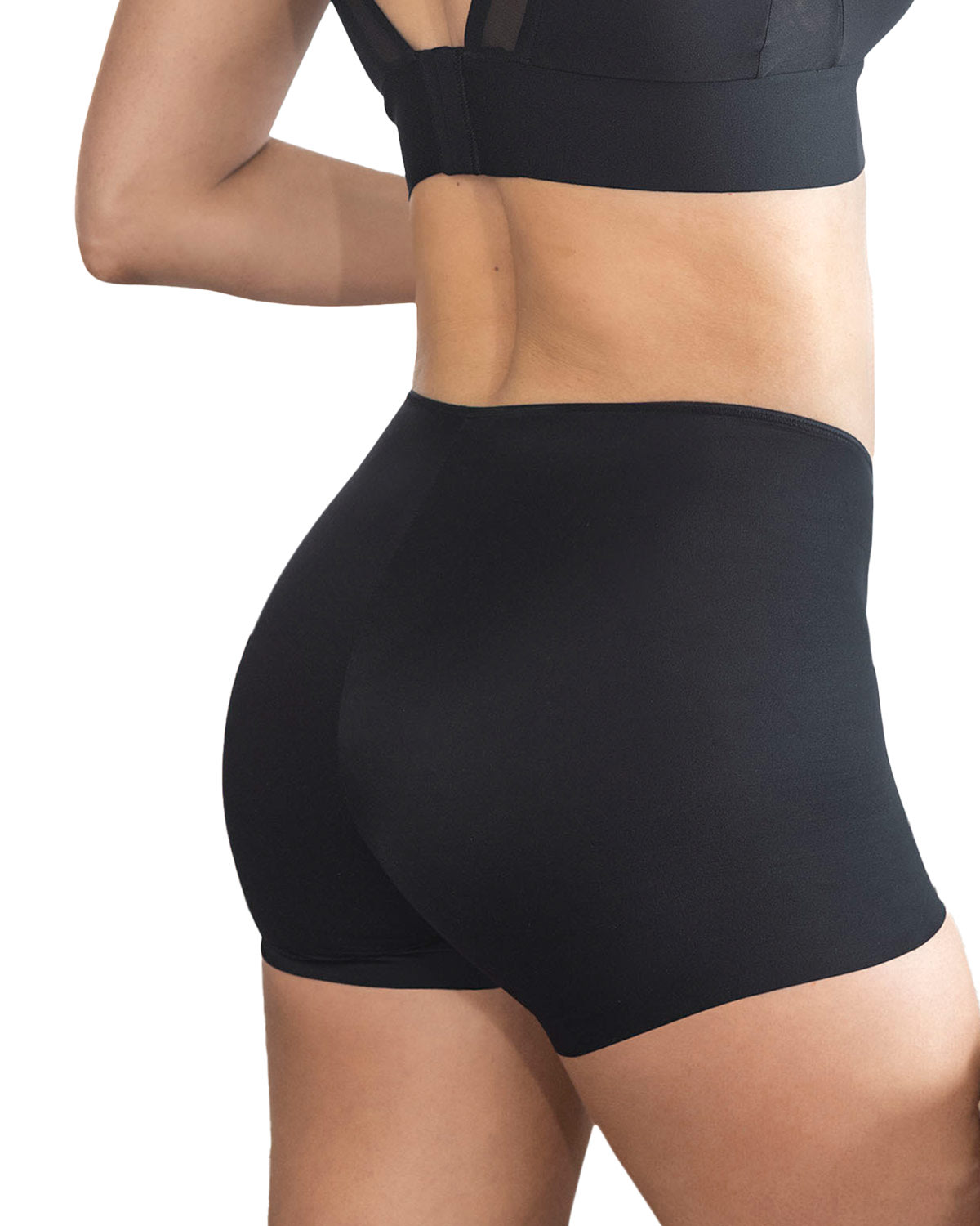 CALZÓN MUJER LEONISA 92035 TIPO BÓXER EFECTO INVISIBLE EN PIERNAS NEGRO - 2