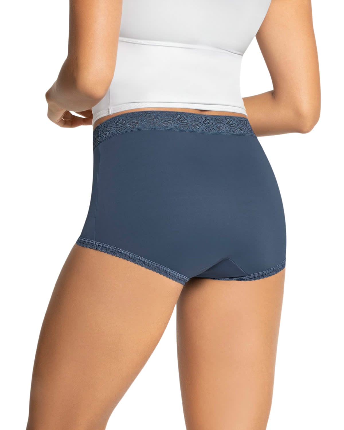 PAQUETE X 3 CALZONES MUJER LEONISA 118X3 CLÁSICOS CON TOQUES DE ENCAJE ROSADO AZUL GRIS - 1