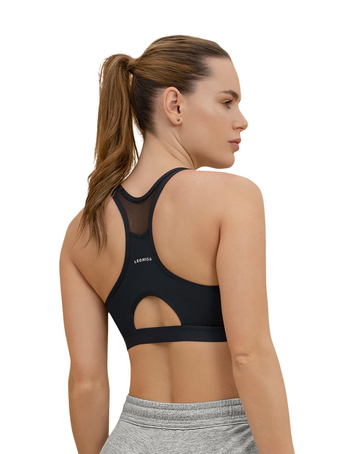 TOP DEPORTIVO CON ESPALDA ATLE TICA EN MATERIAL DE SECADO RAPIDO 195356 NEGRO - 4