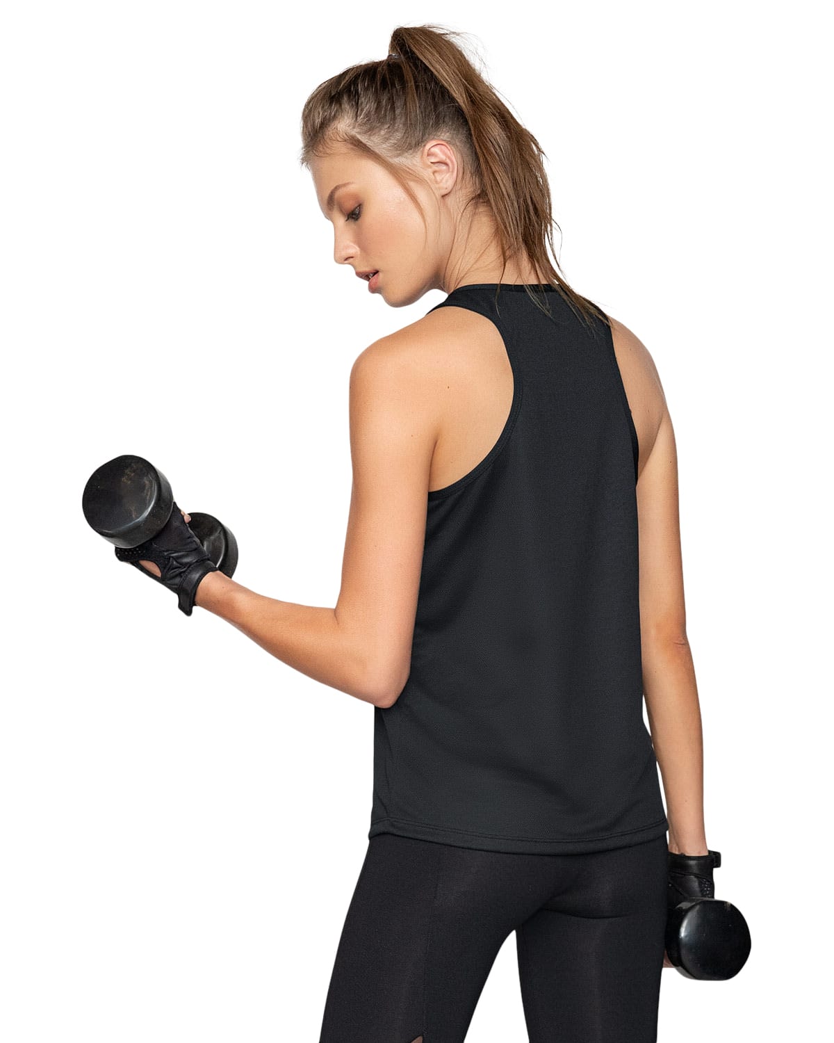 CAMISETA DEPORTIVA DE SECADO RAPIDO Y SILUETA SEMIAJUSTADA PARA MUJER 195336 NEGRO - 6