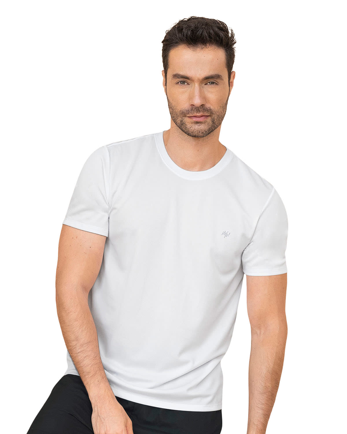 CAMISETA DEPORTIVA MASCULINA SEMIAJUSTADA DE SECADO RAPIDO 508007 BLANCO - 1