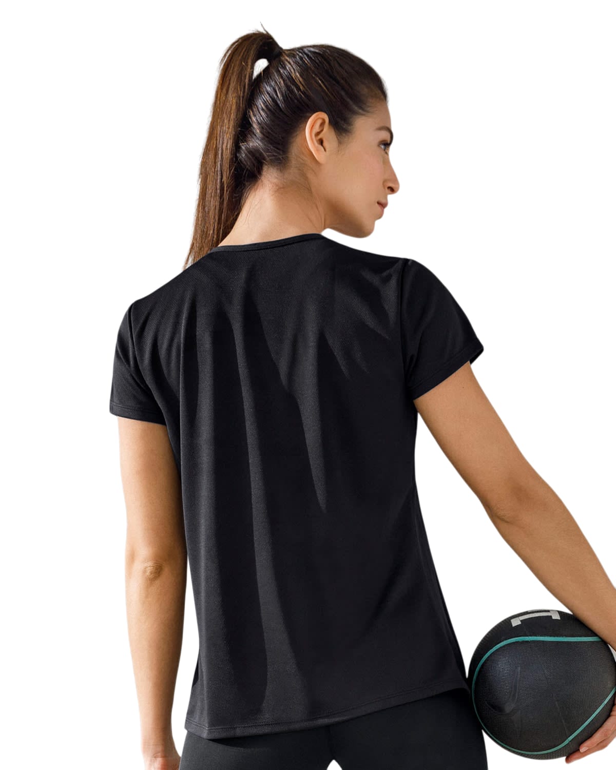 CAMISETA DEPORTIVA DE SECADO RAPIDO Y SILUETA SEMIAJUSTADA 195324 NEGRO - 6