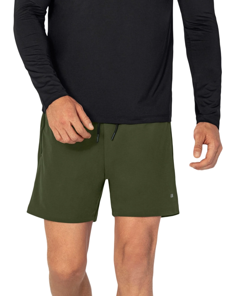LEONISA SHORT DEPORTIVO HOMBRE LEONISA VERDE 518019 CON BOLSILLO LATERAL CON BÓXER INTERNO