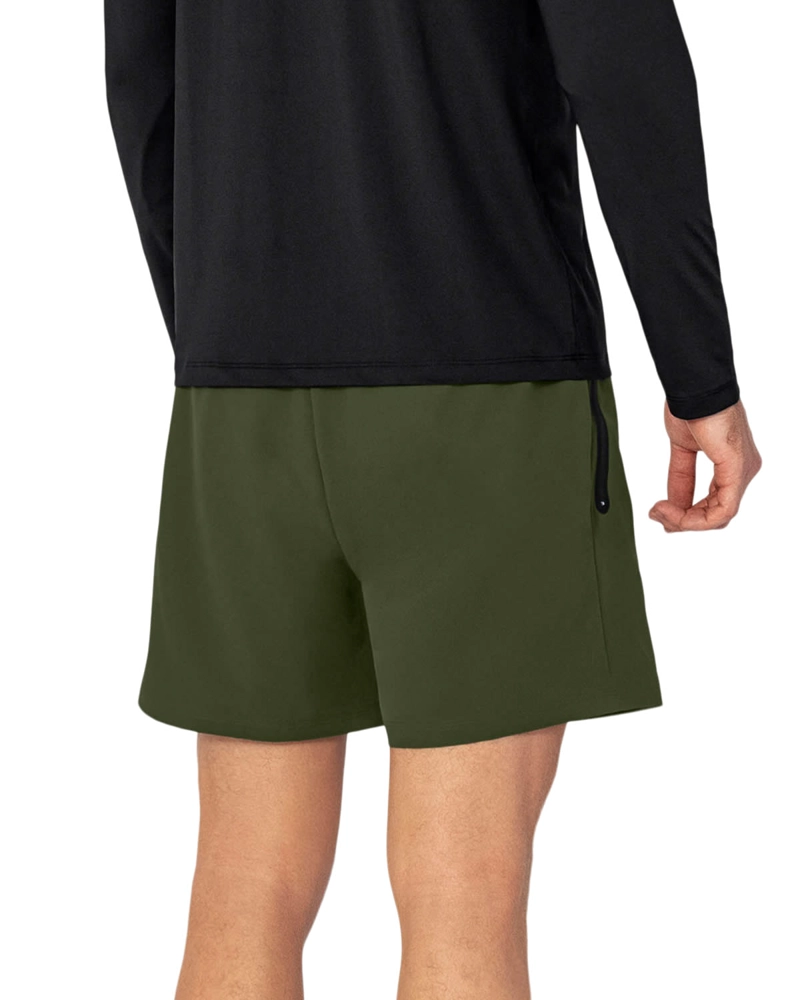 SHORT DEPORTIVO HOMBRE LEONISA VERDE 518019 CON BOLSILLO LATERAL CON BÓXER INTERNO - 2
