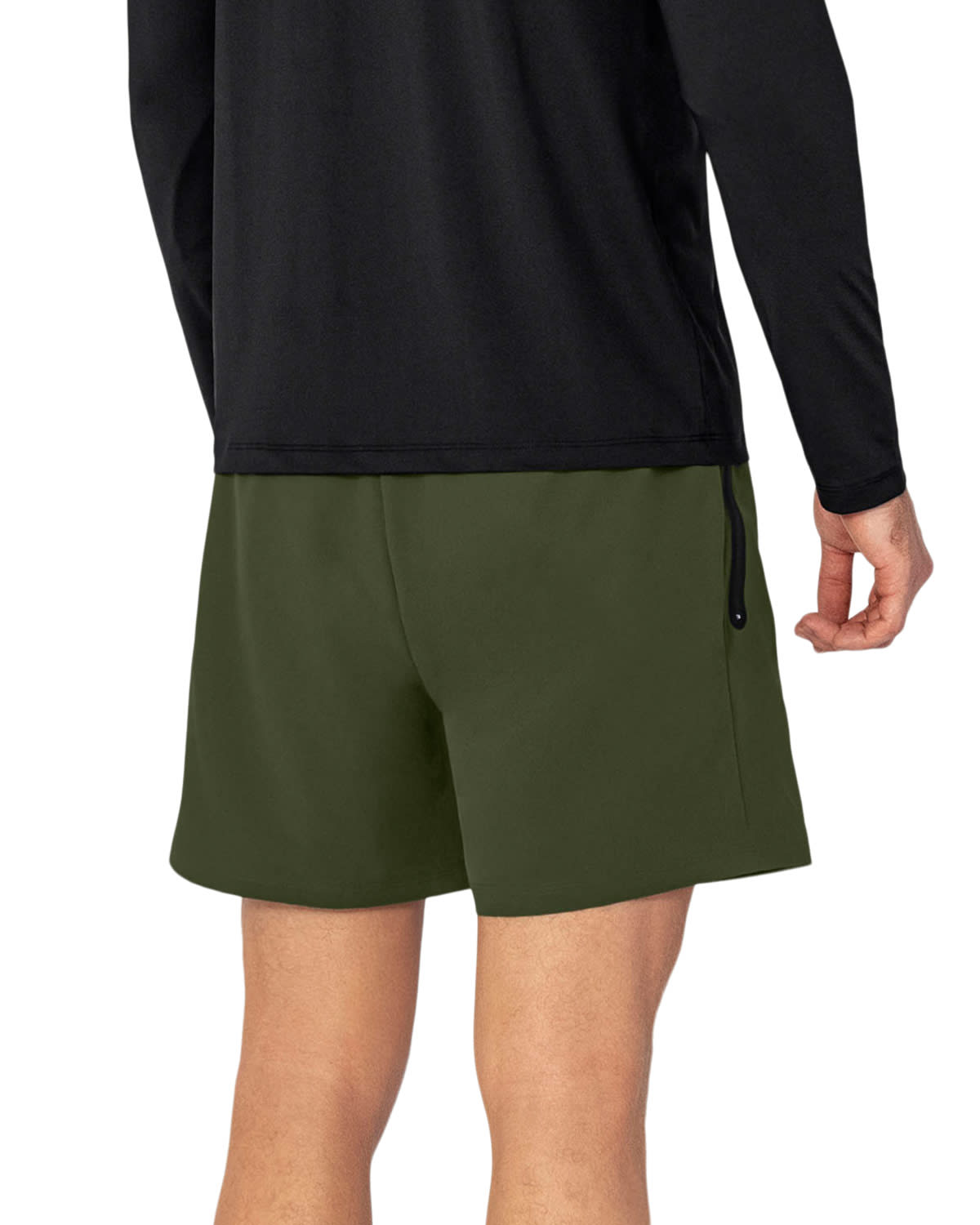 SHORT DEPORTIVO HOMBRE LEONISA VERDE 518019 CON BOLSILLO LATERAL CON BÓXER INTERNO - 4