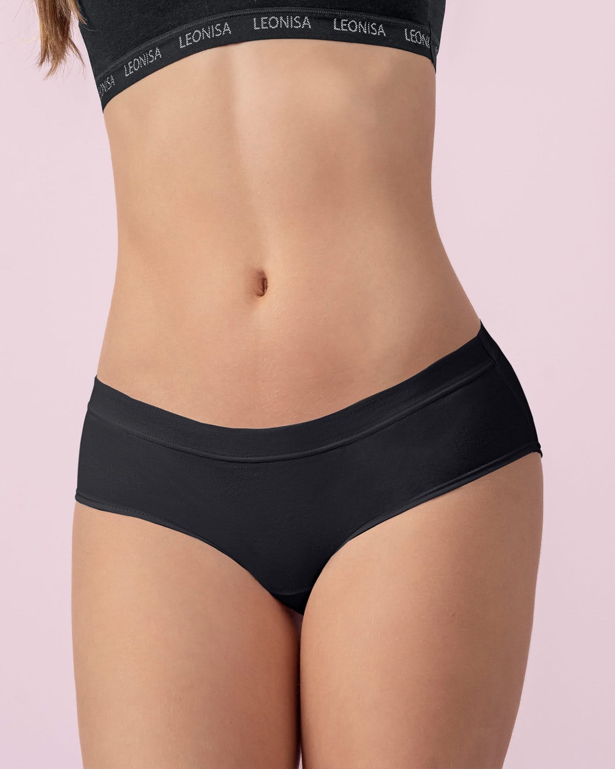 PACK X 3 CALZONES ESTILO PANTALETA EN ALGODON 62310X3 BLANCO / NEGRO / ROSA CLARO - 2