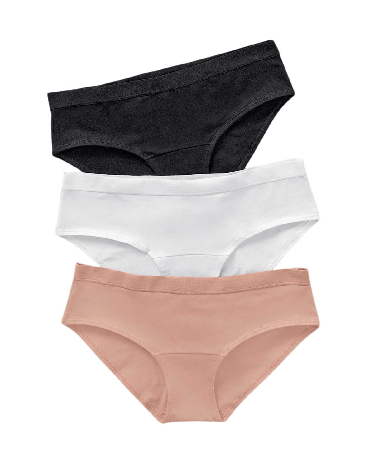 PACK X 3 CALZONES ESTILO PANTALETA EN ALGODON 62310X3 BLANCO / NEGRO / ROSA CLARO - 7