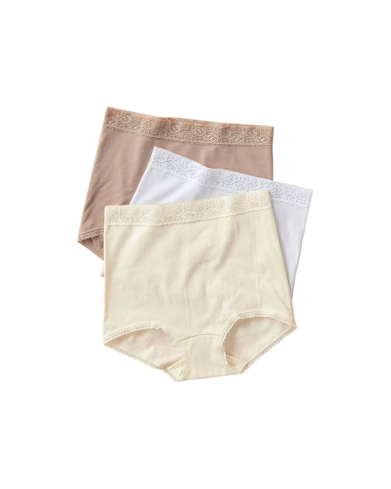 PACK X 3 CALZONES MUJER LEONISA 207X3 CLÁSICOS DE AJUSTE Y CUBRIMIENTO TOTAL MULTICOLOR - 1