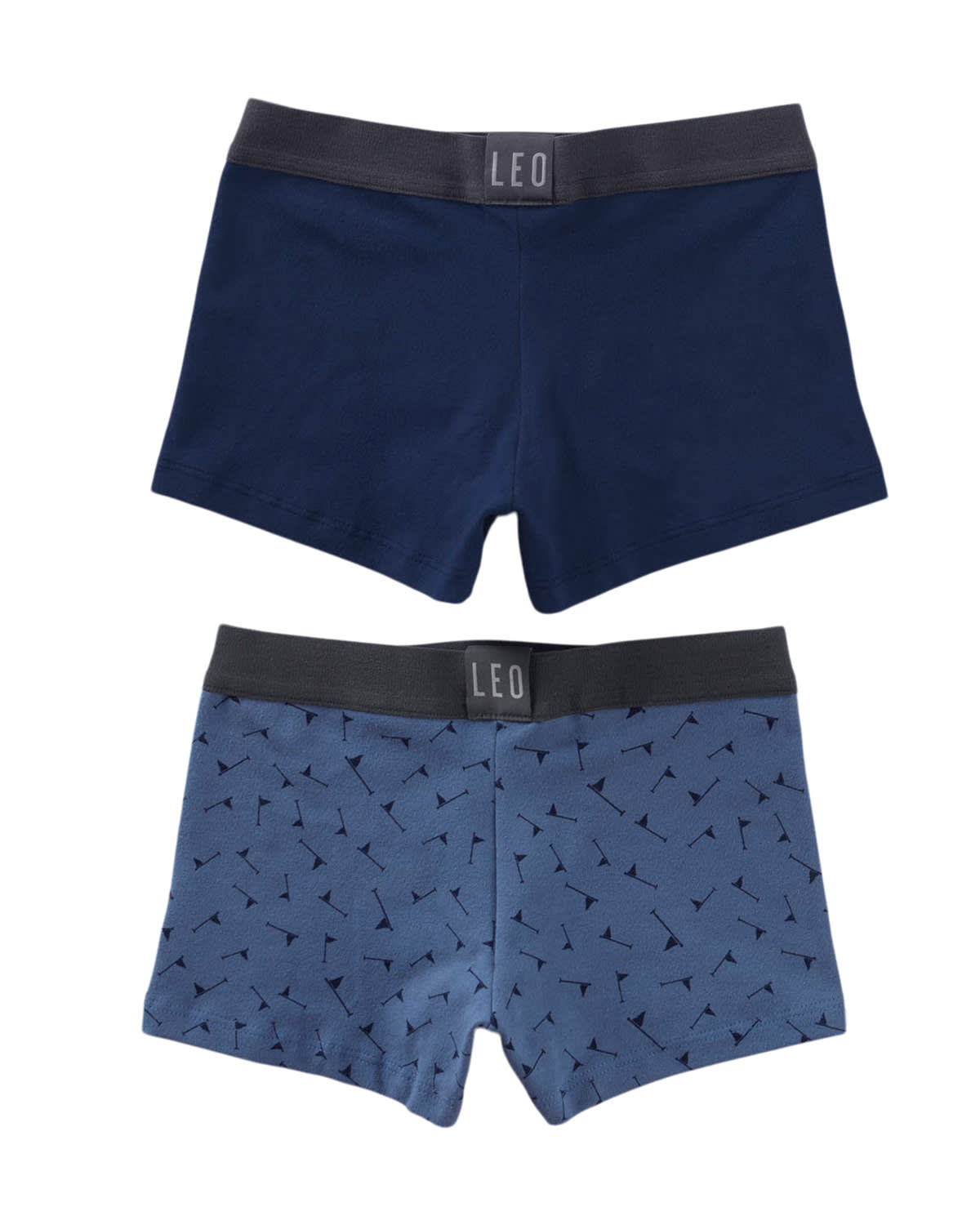 PAQUETE X 2 BÓXERS ALGODÓN NIÑO LEONISA AZUL ESTAMPADO / AZUL CLARO 33155X2 LEO - 4
