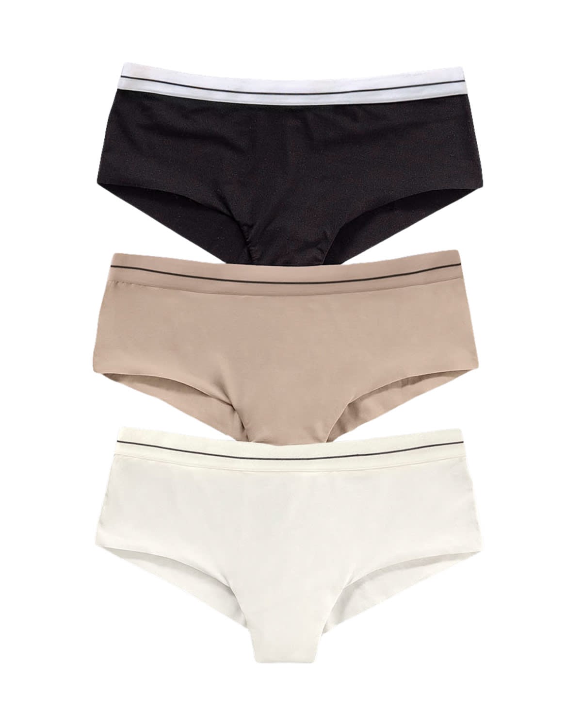 PANTALETAS PACK X 3 MUJER LEONISA 92012X3 ULTRACÓMODOS PERLA NEGRO CAFÉ CLARO - 2