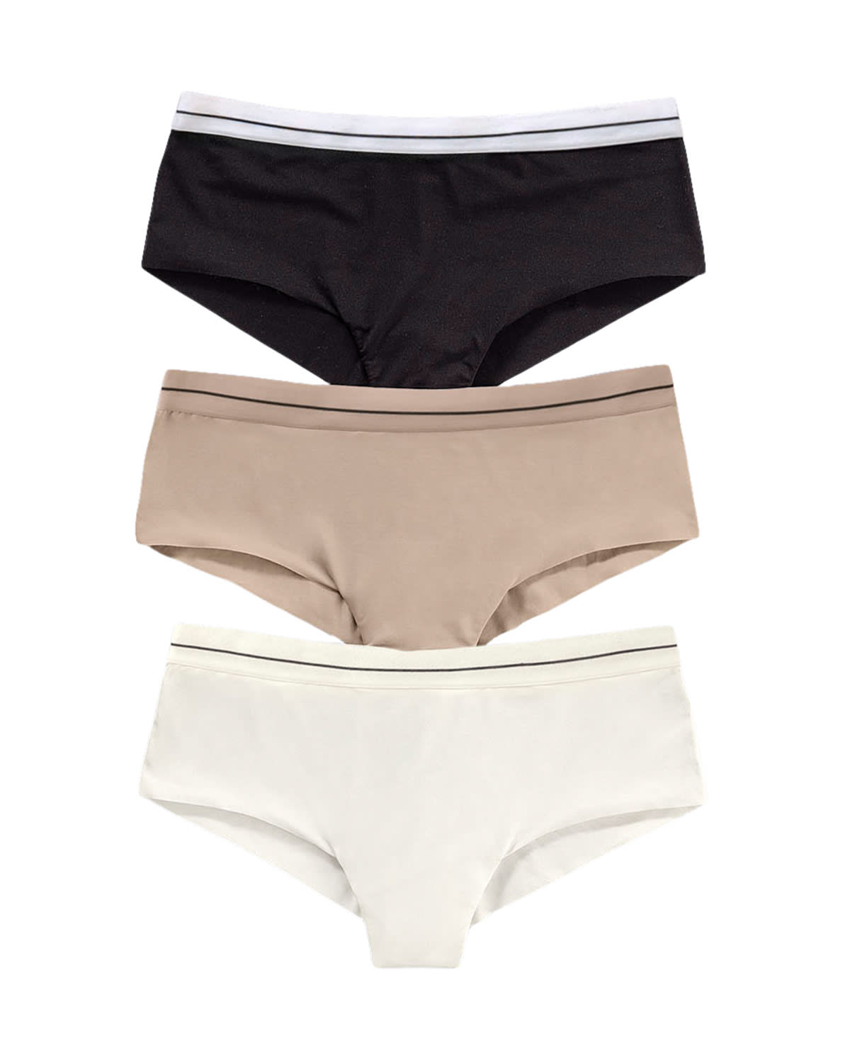 PANTALETAS PACK X 3 MUJER LEONISA 92012X3 ULTRACÓMODOS PERLA NEGRO CAFÉ CLARO - 2