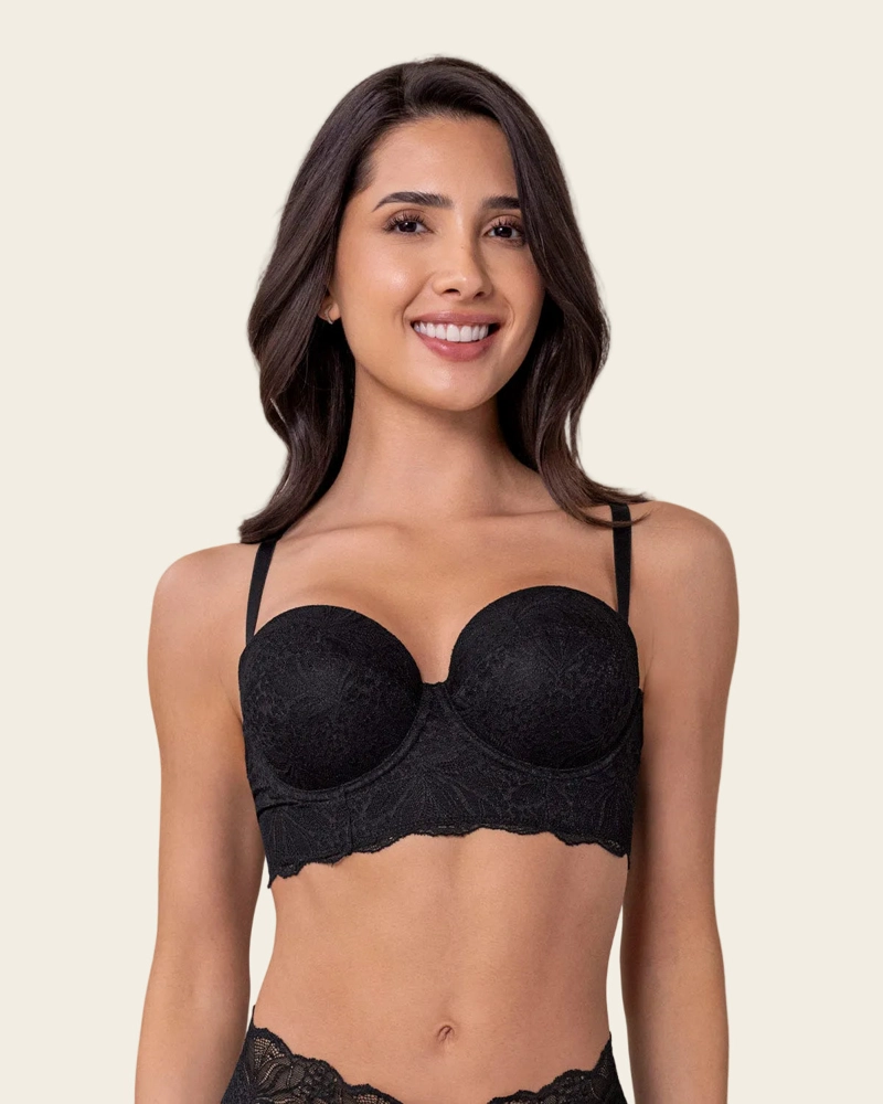 SOSTÉN MUJER LEONISA 71330 REALCE MEDIO NEGRO - 1
