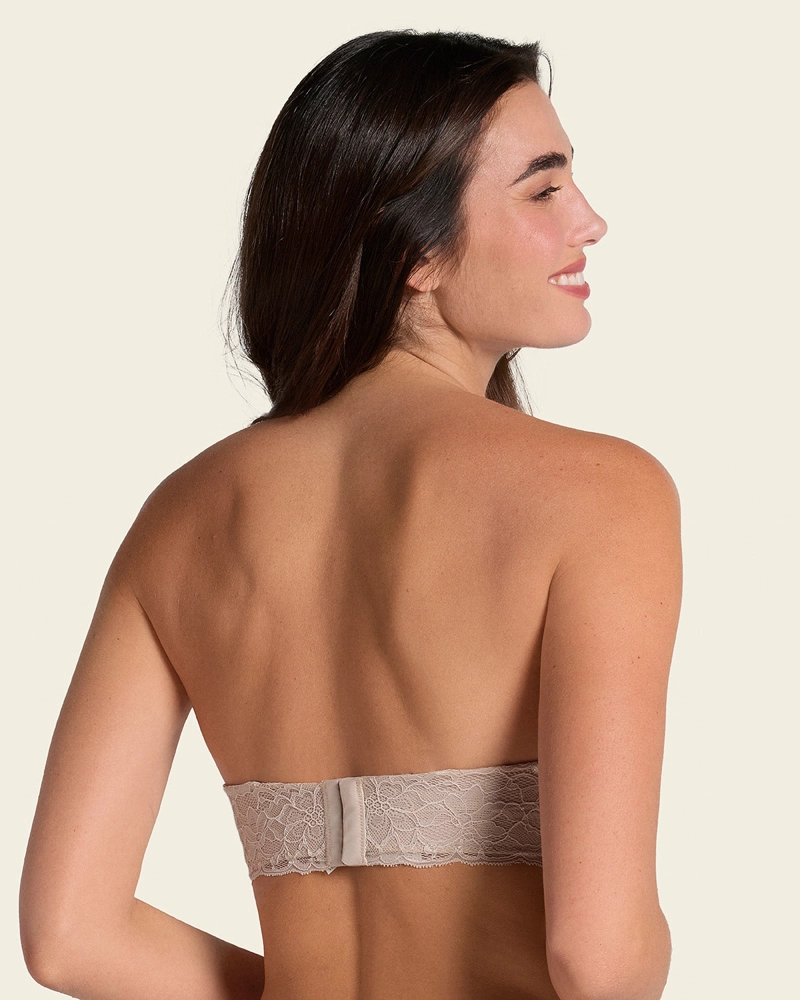 SOSTÉN MUJER LEONISA 91043 TRIPLE REALCE EFECTO 3D ESCOTE PROFUNDO CAFE CLARO - 3