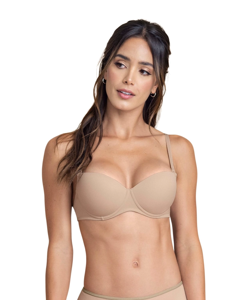 SOSTÉN MUJER LEONISA 71344 CON REALCE INCORPORADO Y ARCO CAFE CLARO - 5