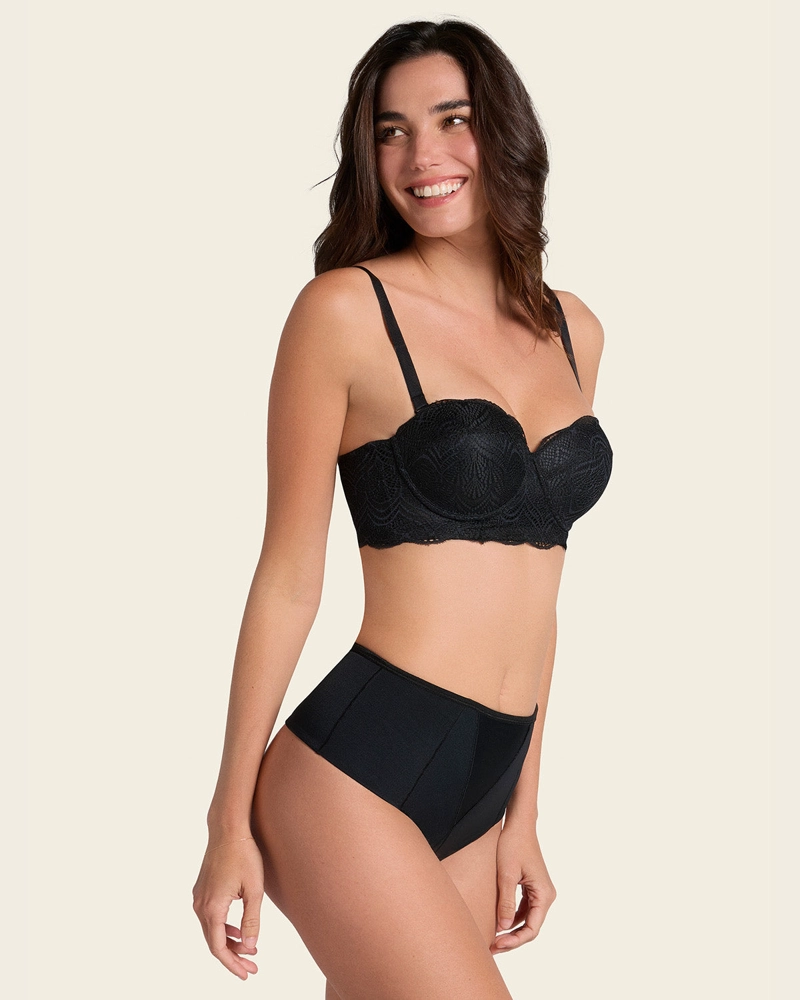 SOSTÉN MUJER LEONISA 11877 BALCONET REALCE ALTO MÁXIMO CUBRIMIENTO DE ESPALDA SPECIAL FIT NEGRO - 2