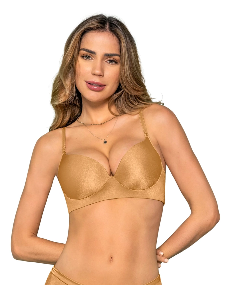 SOSTÉN MUJER LEONISA 11979 SÚPER PUSH UP DORADO - 1