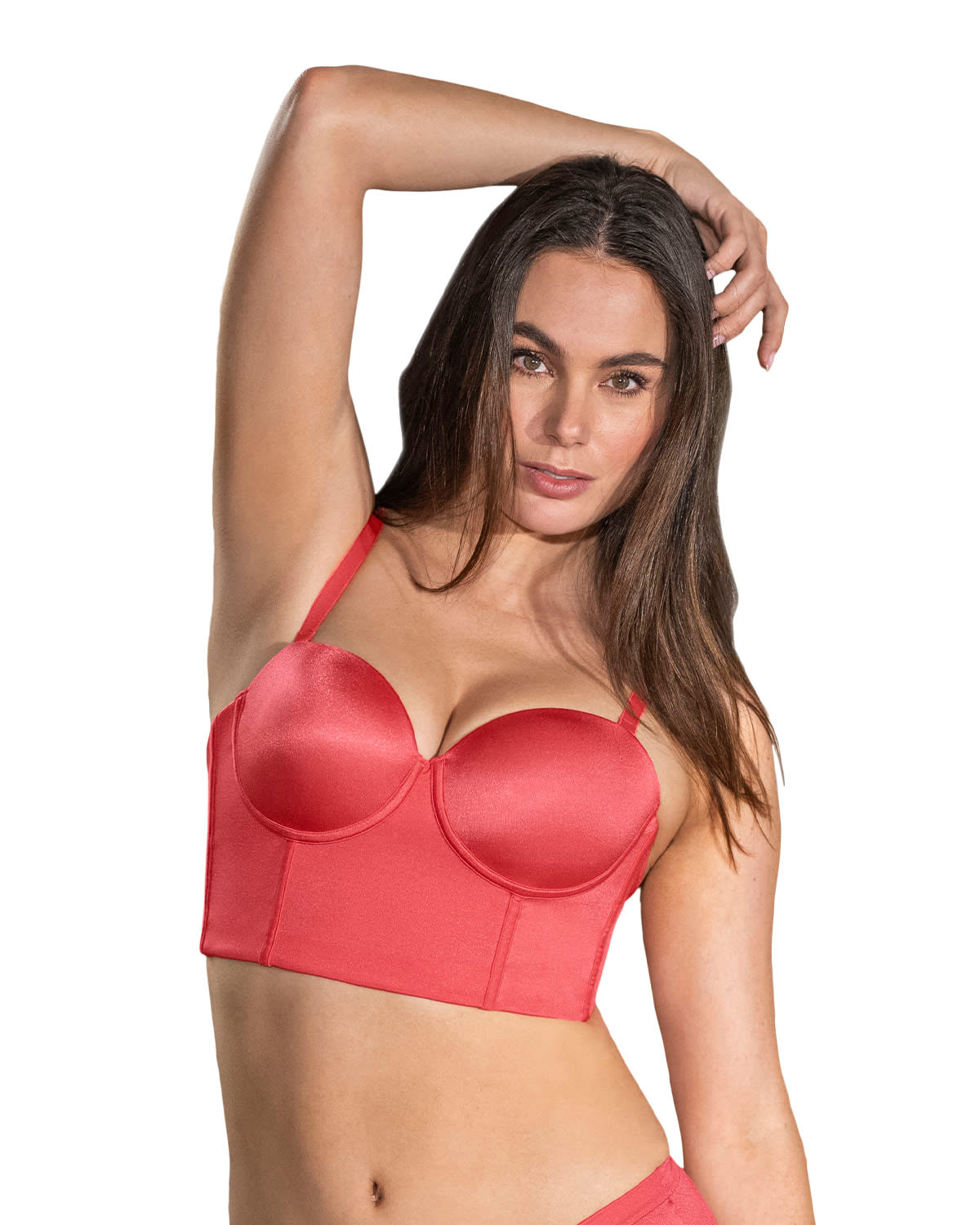SOSTÉN MUJER LEONISA 91060 TIPO BUSTIER IDEAL COMO STRAPLESS CORAL - 1