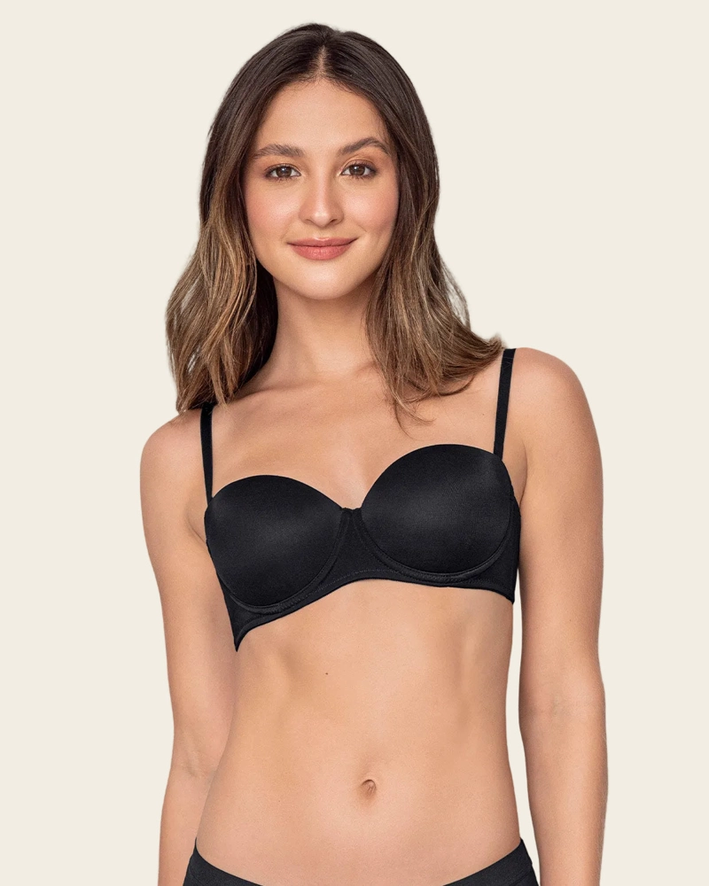 SOSTE N STRAPLESS CON REALCE INCORPORADO 061308 NEGRO - 1