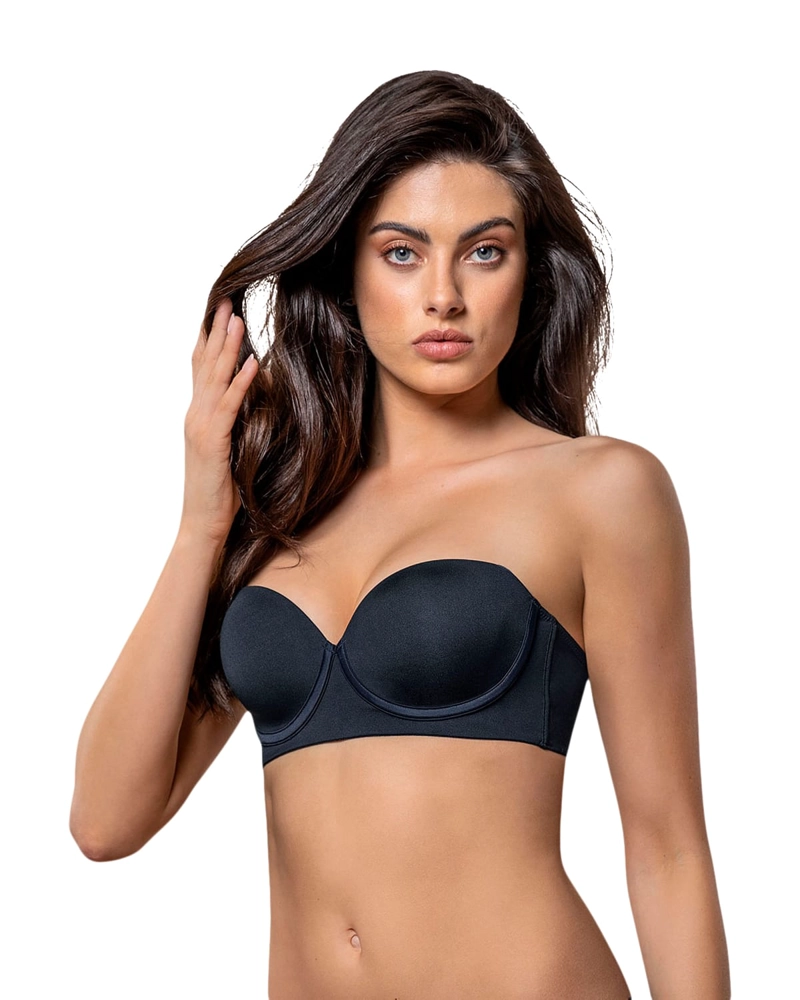SOSTÉN MUJER LEONISA 71318 STRAPLESS DE REALCE SUAVE NEGRO - 5