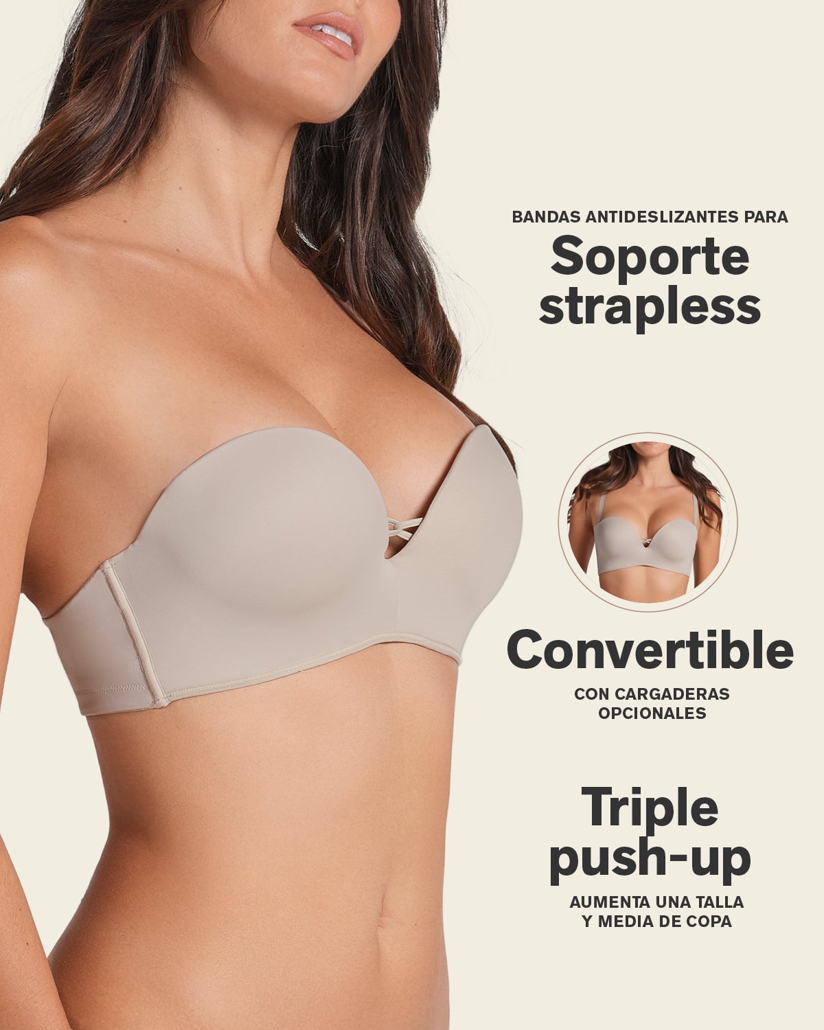 SOSTE N WOW DE TRIPLE REALCE IDEAL COMO STRAPLESS 011968 - 3