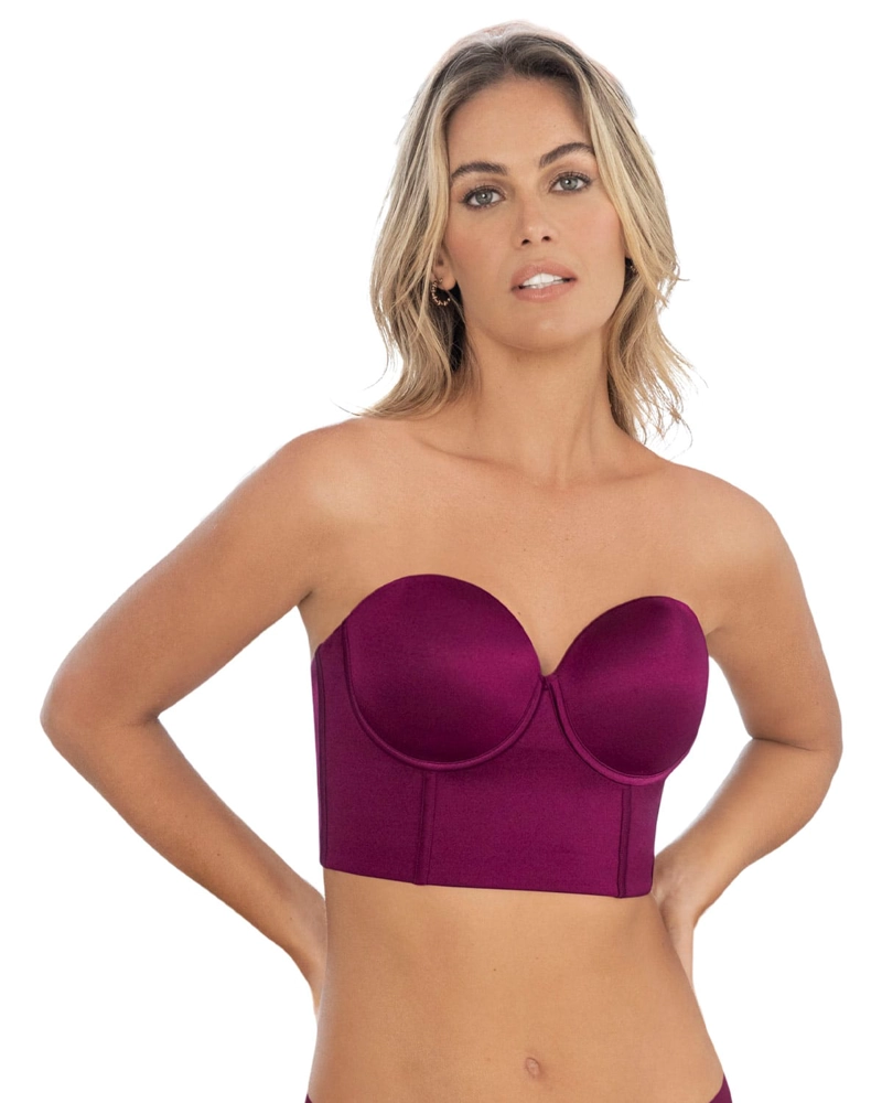SOSTÉN MUJER LEONISA 91060 TIPO BUSTIER IDEAL COMO STRAPLESS VINO TINTO - 1