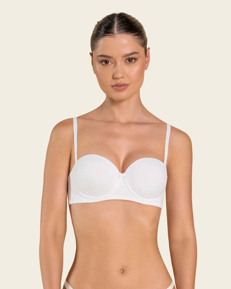 SOSTÉN MUJER LEONISA 61308 STRAPLESS CON REALCE INCORPORADO BLANCO - 1