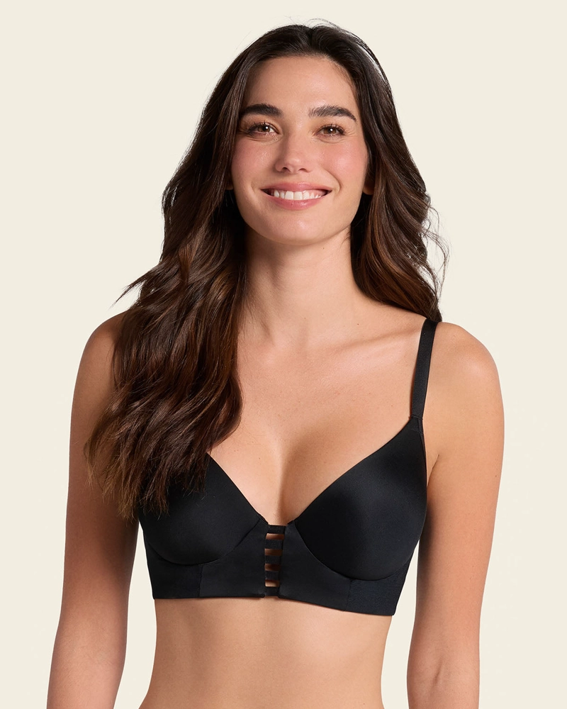 SOSTÉN MUJER LEONISA 91010 TRIANGULAR DE REALCE ALTO Y BUEN CUBRIMIENTO MEMORY BUSTIER NEGRO - 1