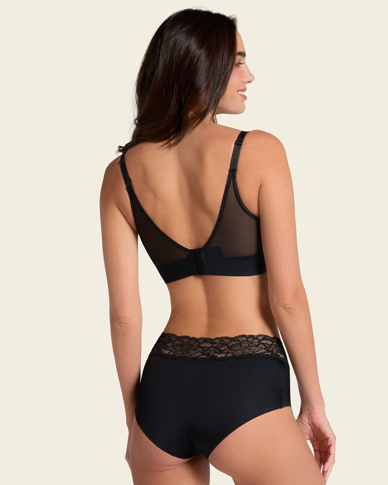 SOSTÉN MUJER LEONISA 91010 TRIANGULAR DE REALCE ALTO Y BUEN CUBRIMIENTO MEMORY BUSTIER NEGRO - 2