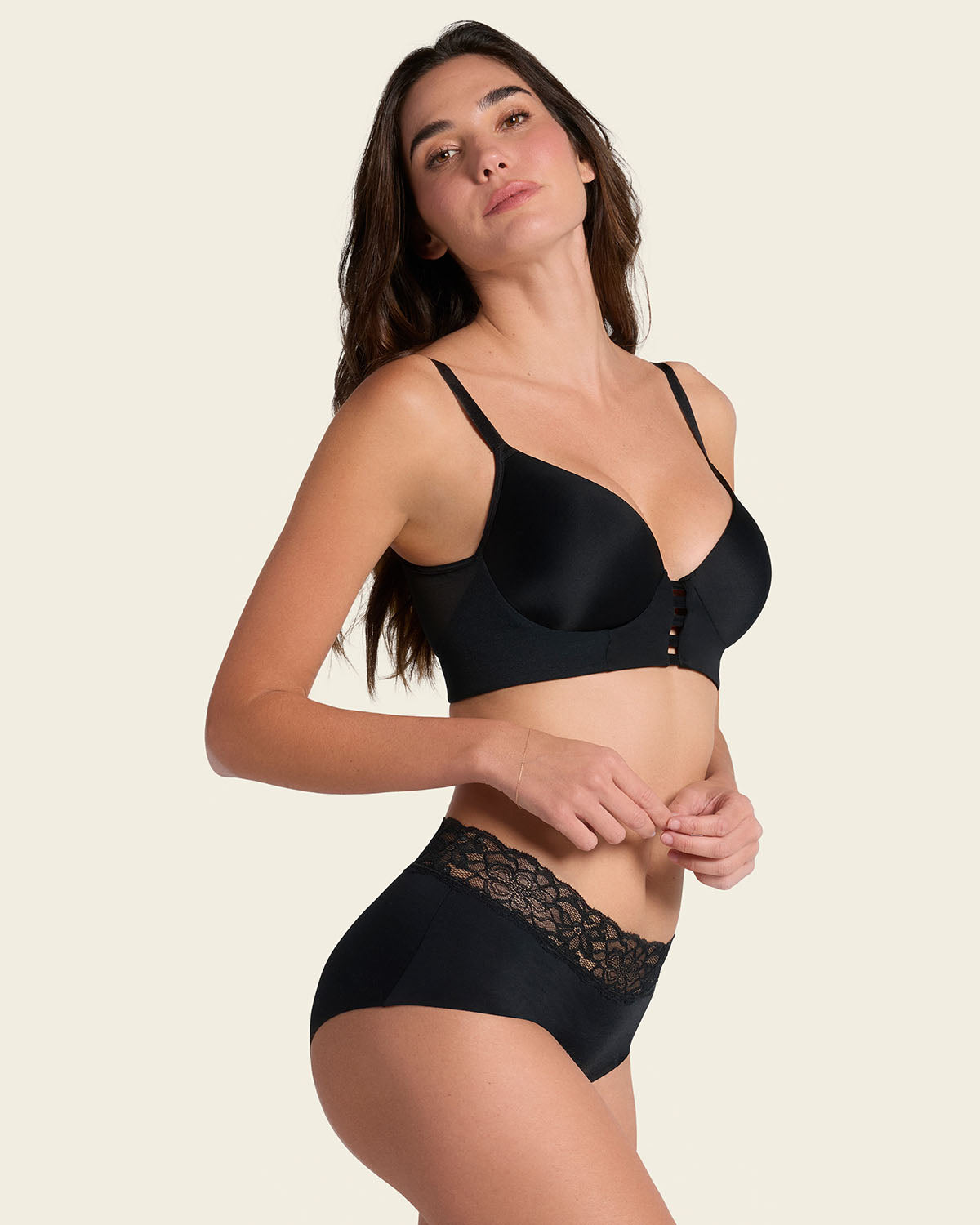 SOSTÉN MUJER LEONISA 91010 TRIANGULAR DE REALCE ALTO Y BUEN CUBRIMIENTO MEMORY BUSTIER NEGRO - 3