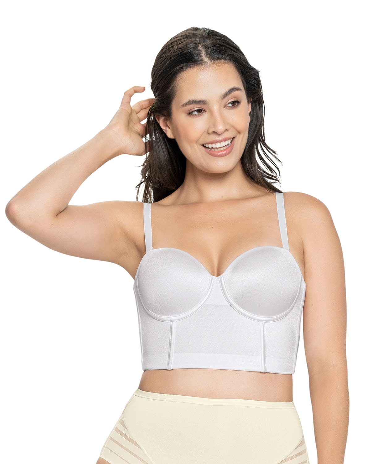 SOSTÉN MUJER LEONISA 91060 TIPO BUSTIER IDEAL COMO STRAPLESS BLANCO - 1