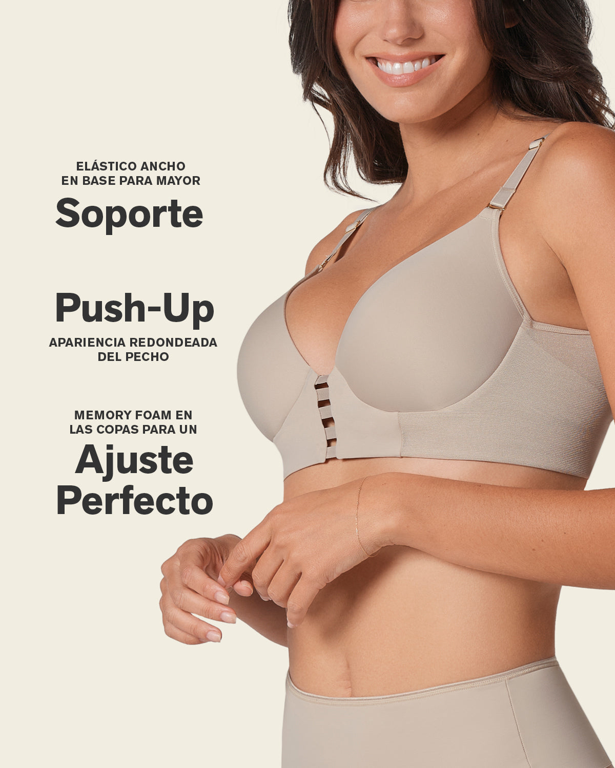 SOSTE N TRIANGULAR DE REALCE ALTO Y BUEN CUBRIMIENTO MEMORY BUSTIER 091010 BLANCO - 4
