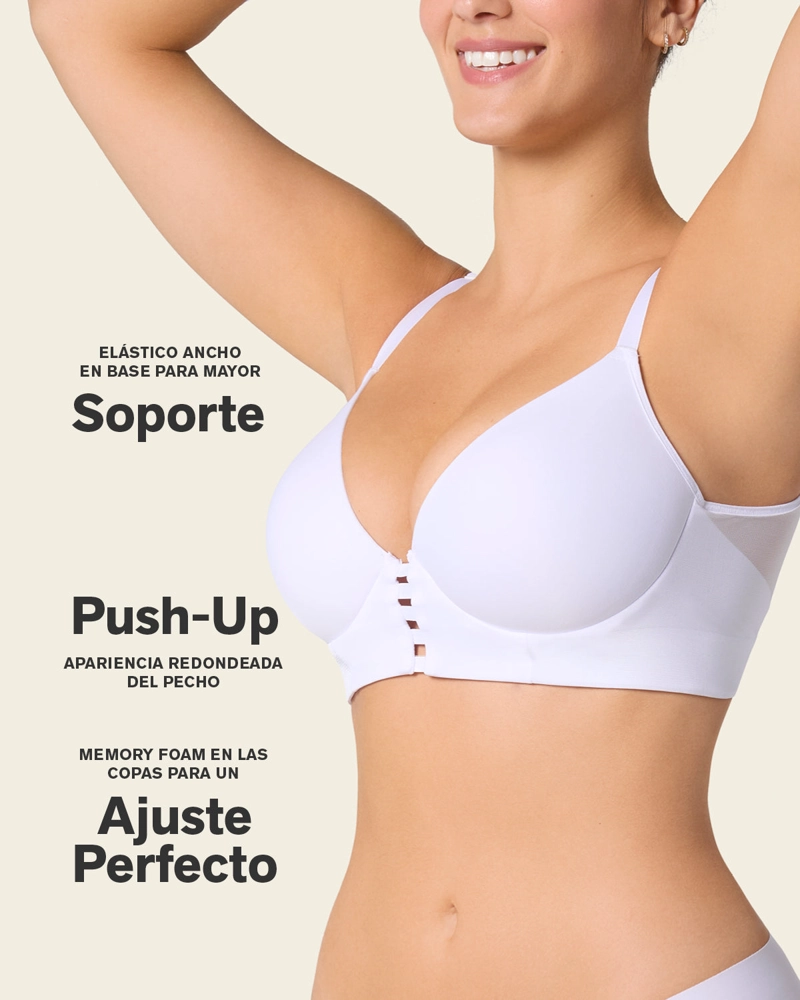 SOSTÉN MUJER LEONISA 91010 TRIANGULAR DE REALCE ALTO Y BUEN CUBRIMIENTO MEMORY BUSTIER BLANCO - 4