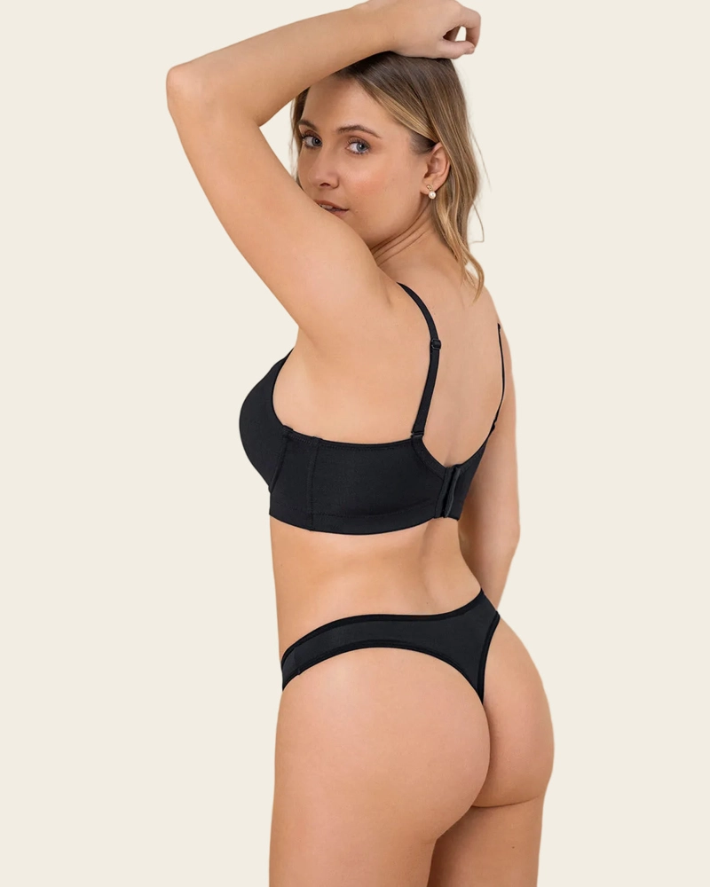 SOSTÉN MUJER LEONISA 71321 REALCE MEDIO NEGRO - 4