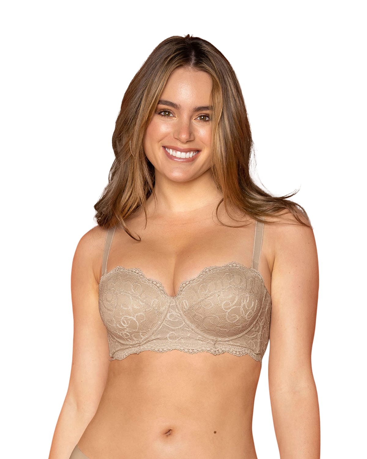 SOSTÉN MUJER LEONISA 11877 BALCONET REALCE ALTO MÁXIMO CUBRIMIENTO DE ESPALDA SPECIAL FIT BEIGE - 1