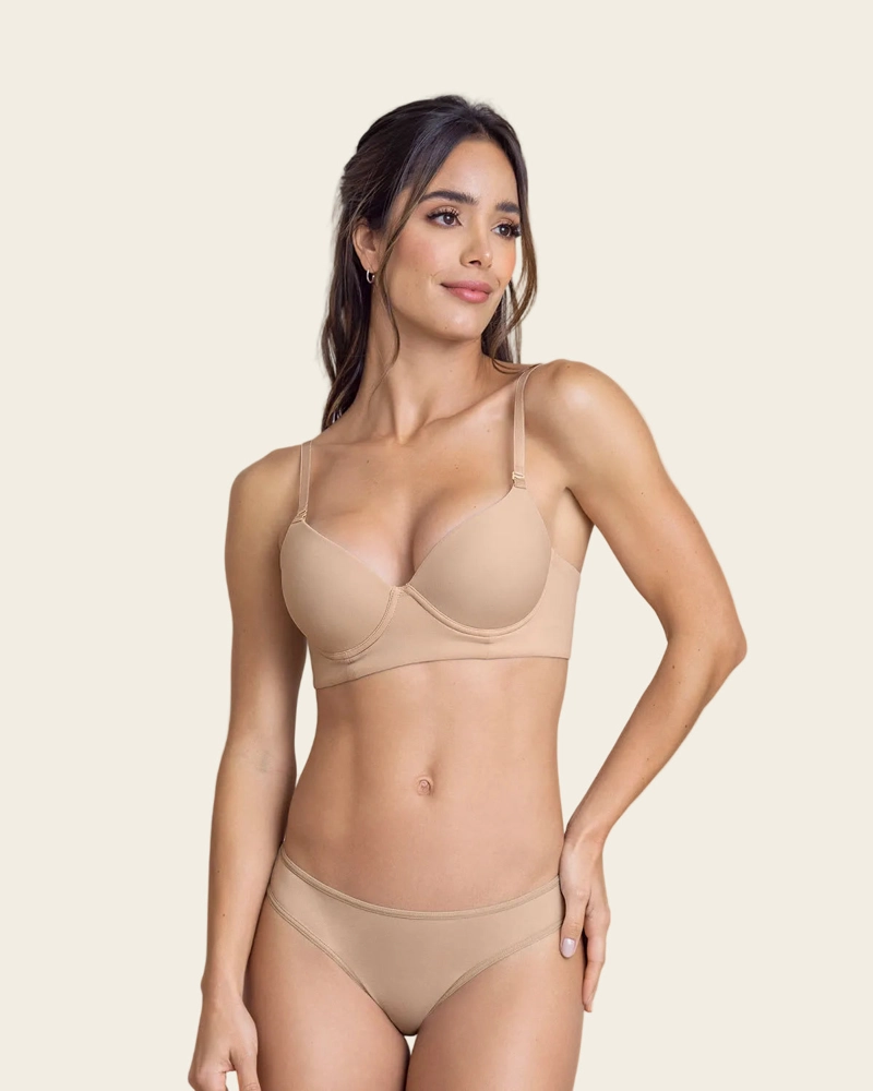 SOSTÉN MUJER LEONISA 71332 REALCE ALTO BEIGE - 4