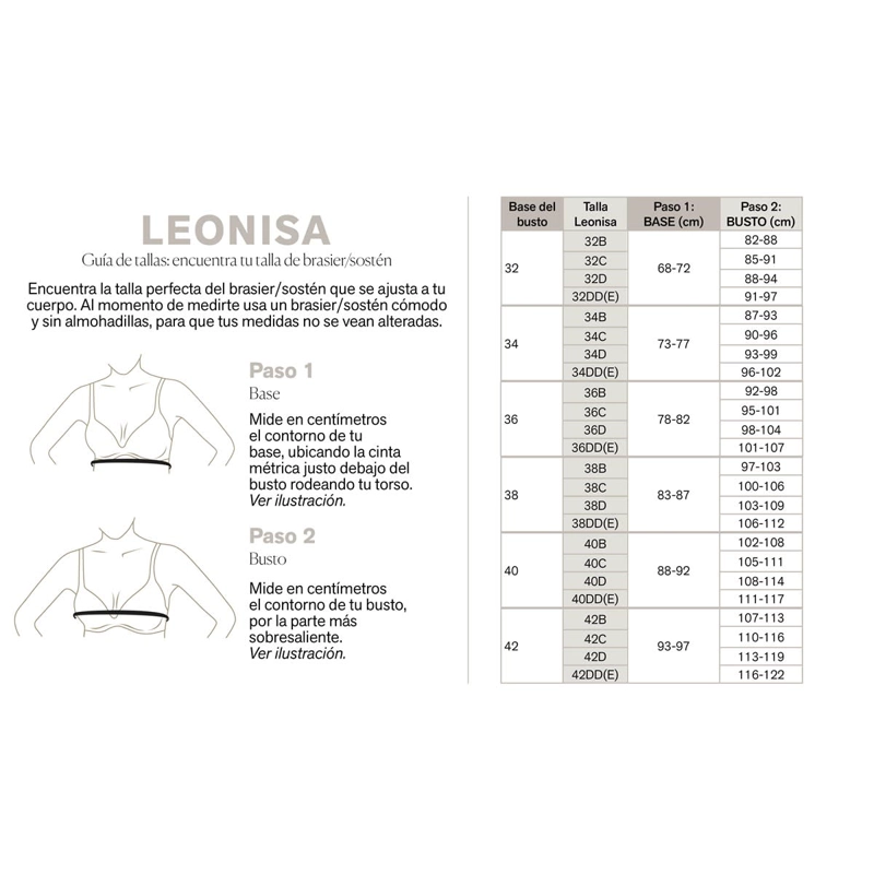 SOSTÉN MUJER LEONISA 11843 STRAPLESS DE DOBLE REALCE QUE AUMENTA DOS TALLAS DE COPA BEIGE - 7