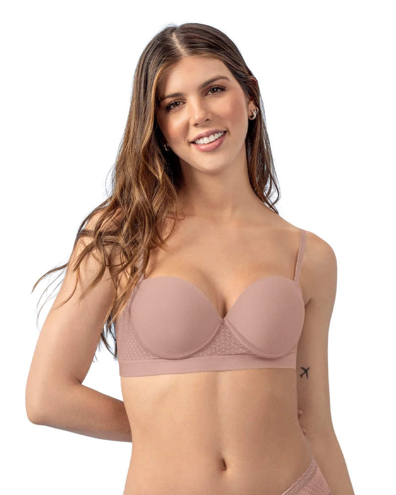 SOSTE N BALCONET CON REALCE MEDIO Y ESPALDA EN TUL 011898 ROSA - 5