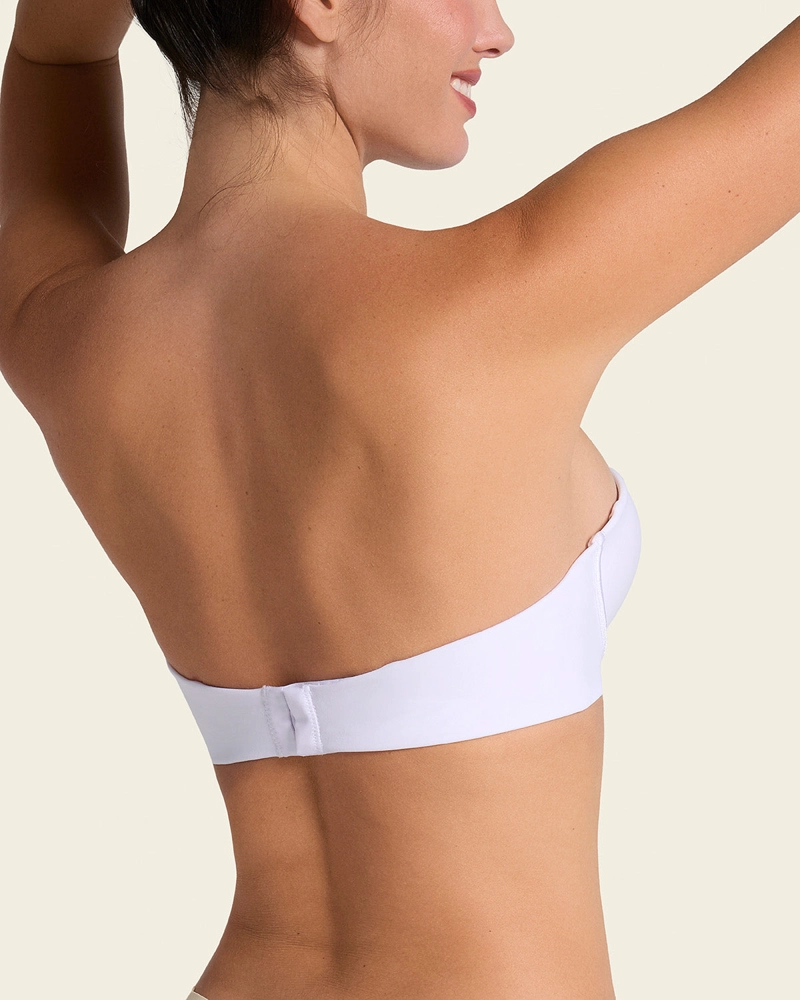 SOSTÉN MUJER LEONISA 11843 STRAPLESS DE DOBLE REALCE QUE AUMENTA DOS TALLAS DE COPA BLANCO - 3