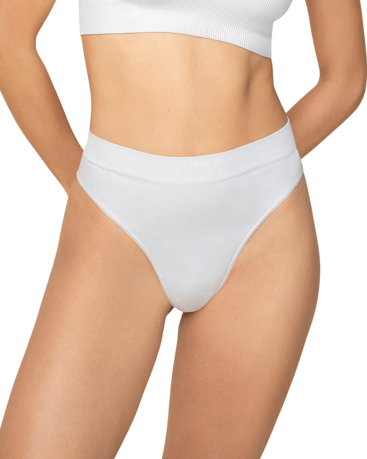 COLALES MUJER LEONISA 92040 TIRO ALTO EN TECNOLOGÍA SEAMLESS BLANCO - 1