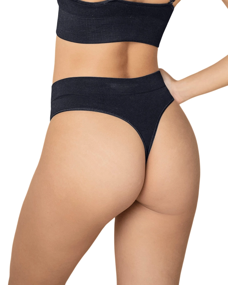 COLALES MUJER LEONISA 92040 TIRO ALTO EN TECNOLOGÍA SEAMLESS NEGRO - 2