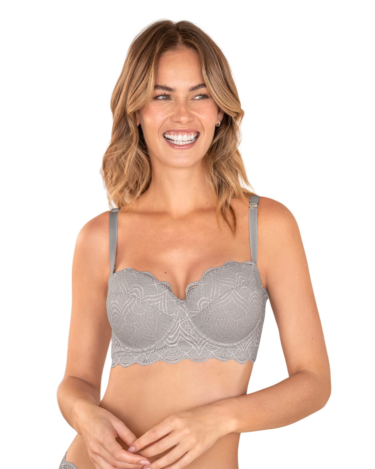 SOSTE N BALCONET DE REALCE ALTO CON MAXIMO CUBRIMIENTO DE ESPALDA SPECIAL FIT 011877 GRIS - 1