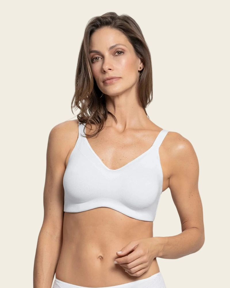 SOSTÉN MUJER LEONISA 71348 ALTO CUBRIMIENTO ELABORADO EN ALGODÓN BLANCO - 1