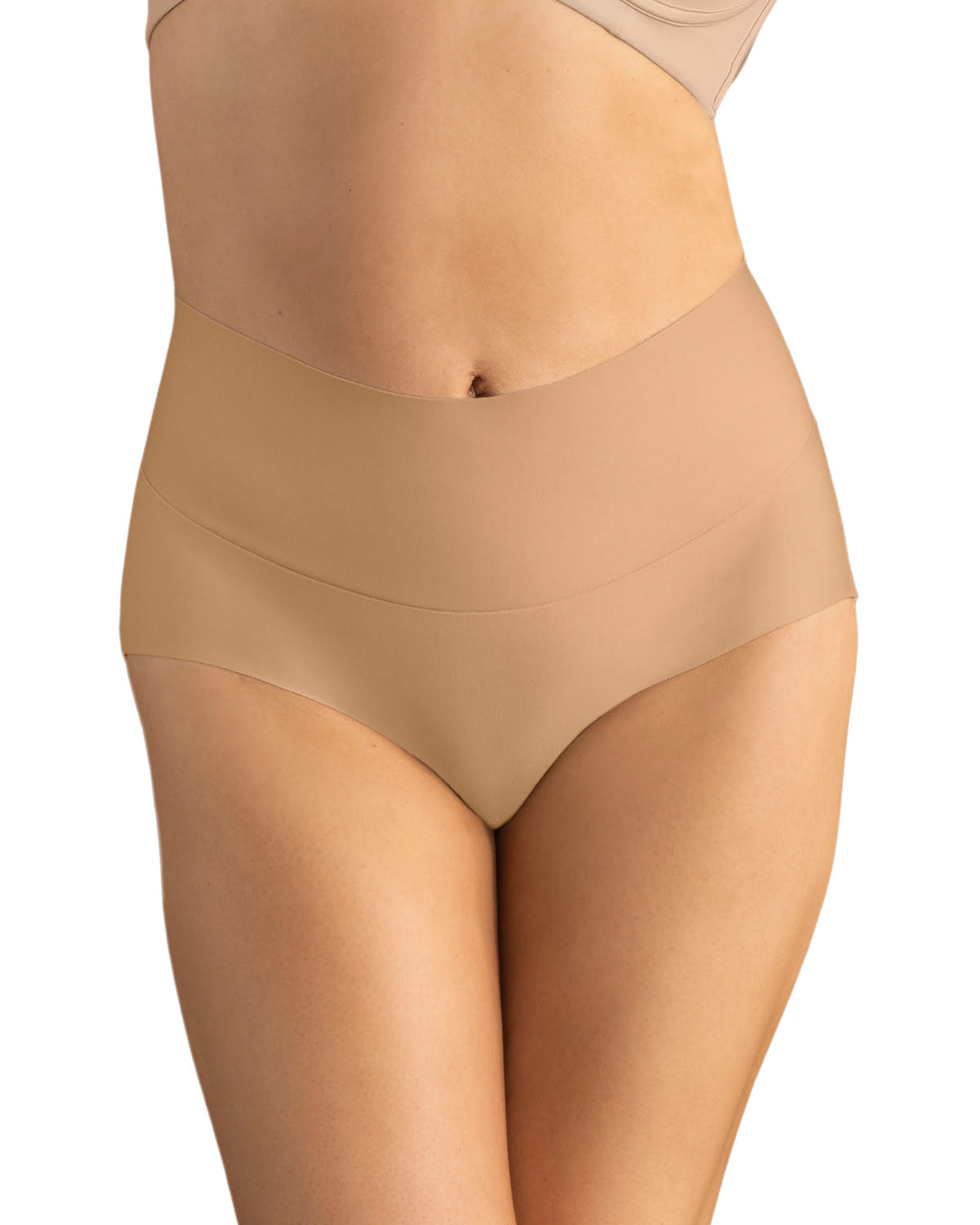 CALZÓN MUJER LEONISA 92045 CLÁSICO TIRO ALTO CONTROL FUERTE DE ABDOMEN CAFÉ MEDIO - 1