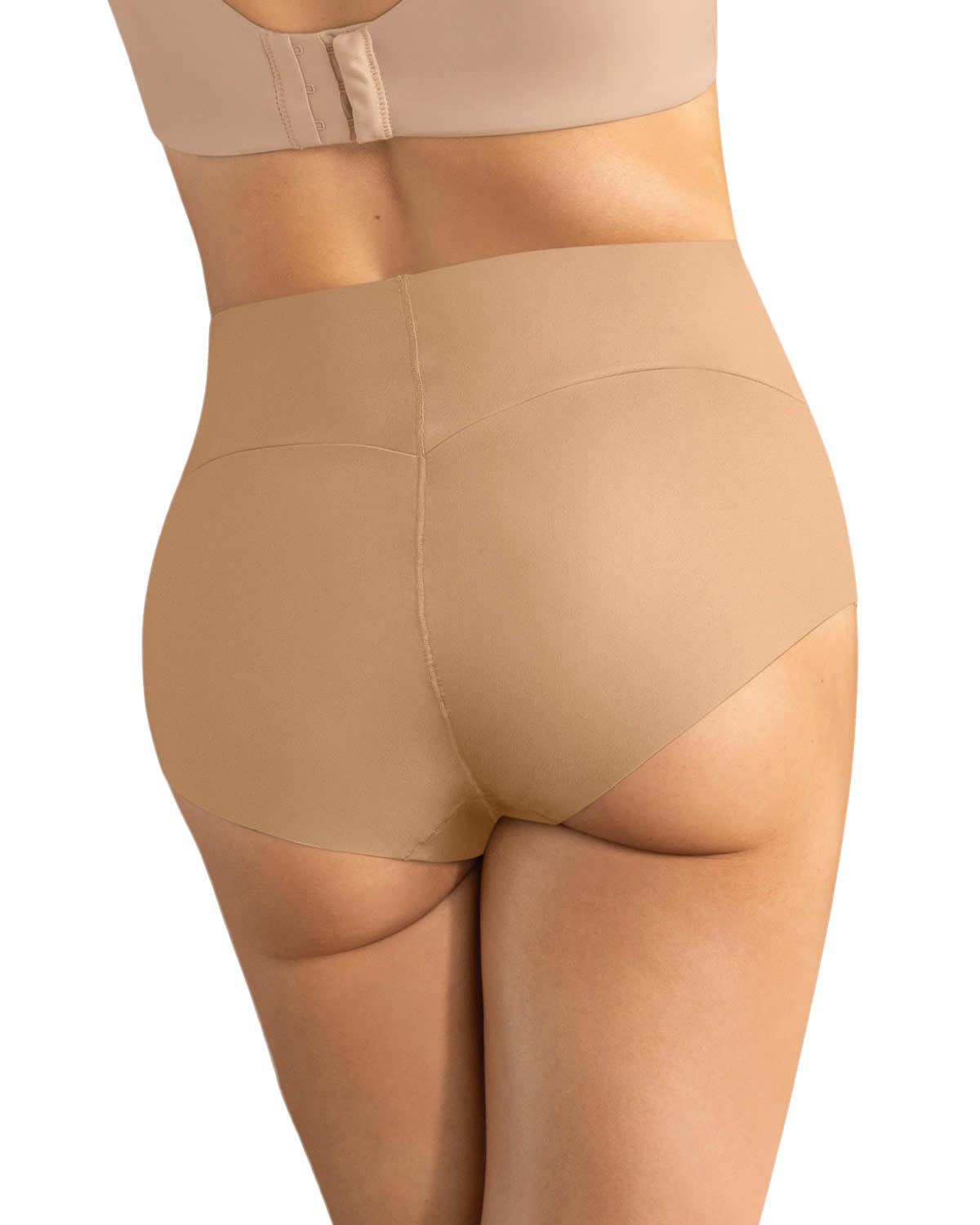 CALZÓN MUJER LEONISA 92045 CLÁSICO TIRO ALTO CONTROL FUERTE DE ABDOMEN CAFÉ MEDIO - 2