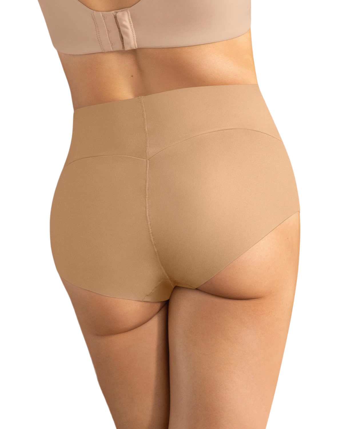 CALZÓN MUJER LEONISA 92045 CLÁSICO TIRO ALTO CONTROL FUERTE DE ABDOMEN CAFÉ MEDIO - 2
